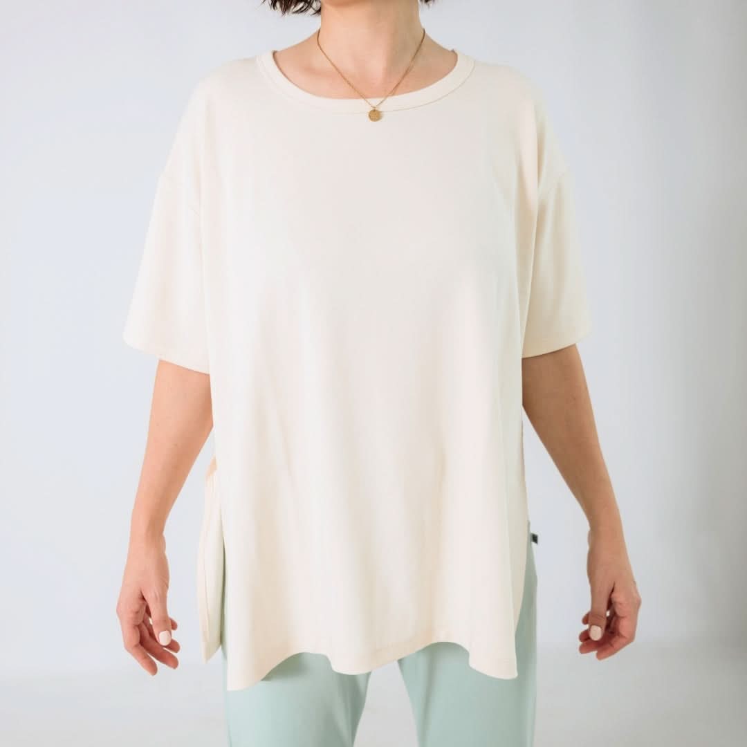 Ladies Bamboo Oversized T-Shirt | Taffy Pink