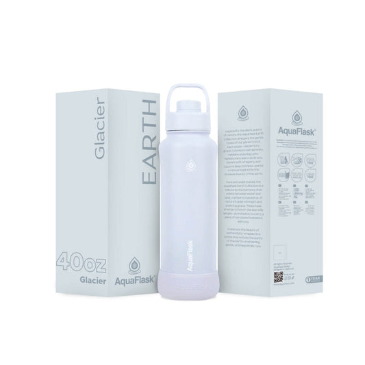Bouteille d'eau isotherme en acier inoxydable AquaFlask Earth Collection de 1,2 L – Chaud et froid, anti-fuite, réutilisable