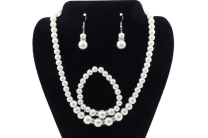 Bridal pearl jewelry set