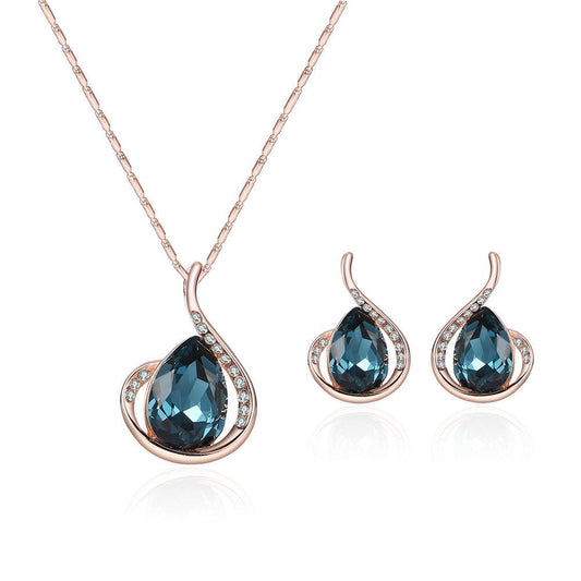 Parure de bijoux de mariée deux pièces Cristal Diamant