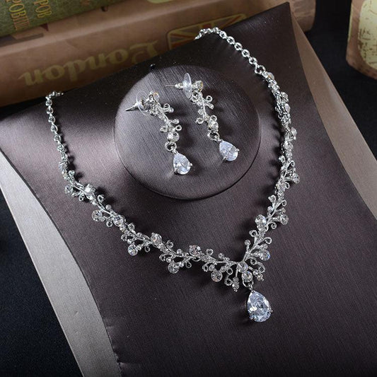 TL205 Parure de bijoux de mariée en strass