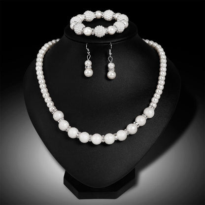 Bridal three piece suit Danbi Pearl Necklace Jewelry.