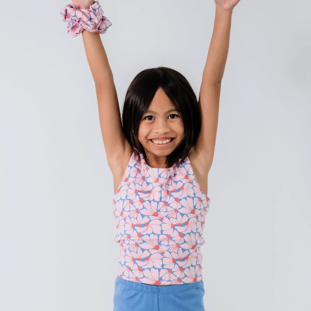 Youth Bamboo Longline Bralette-Style Tank | Saltwater Floral