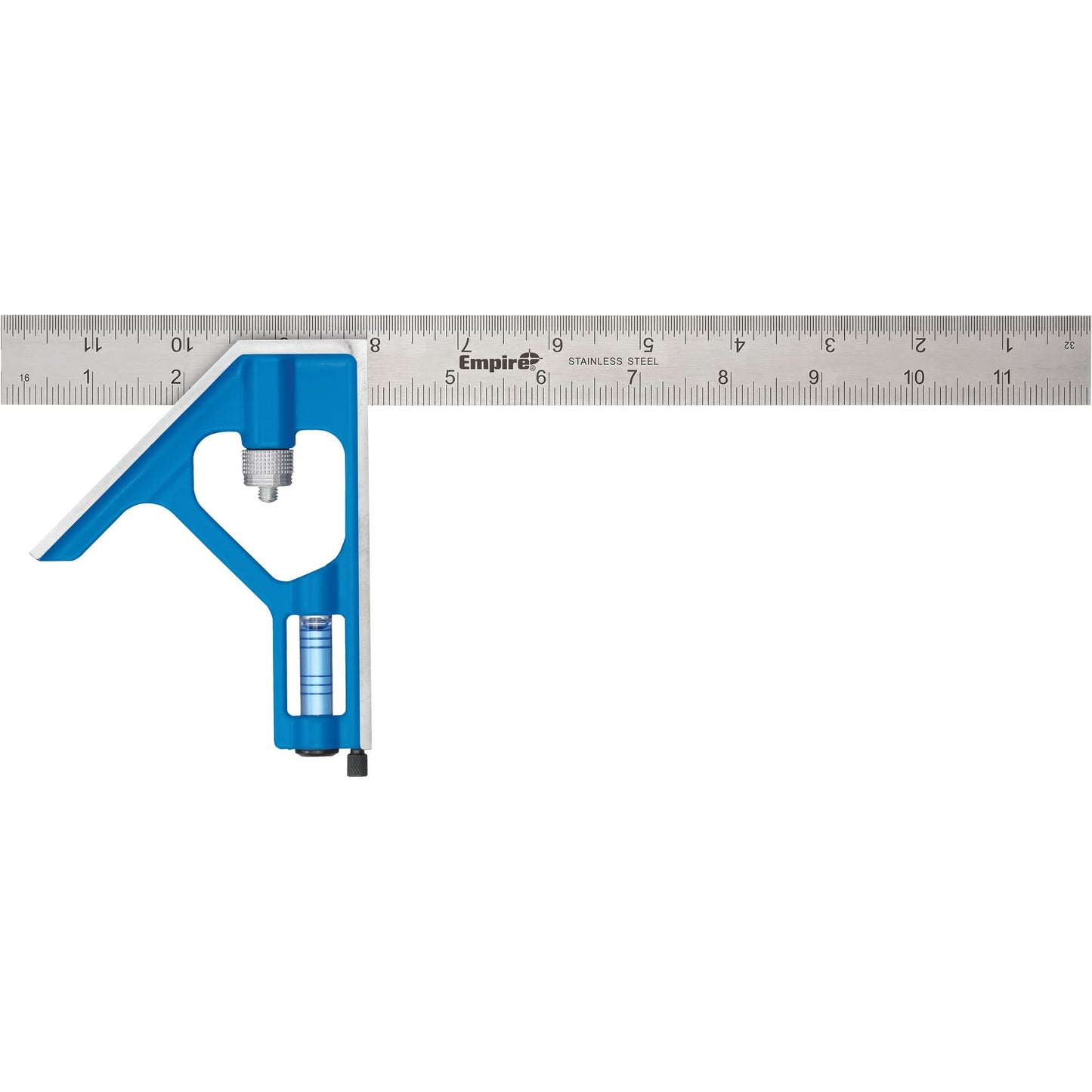 True Blue® Combination Square, 12" L, 1/16" Graduations, Steel, Plain