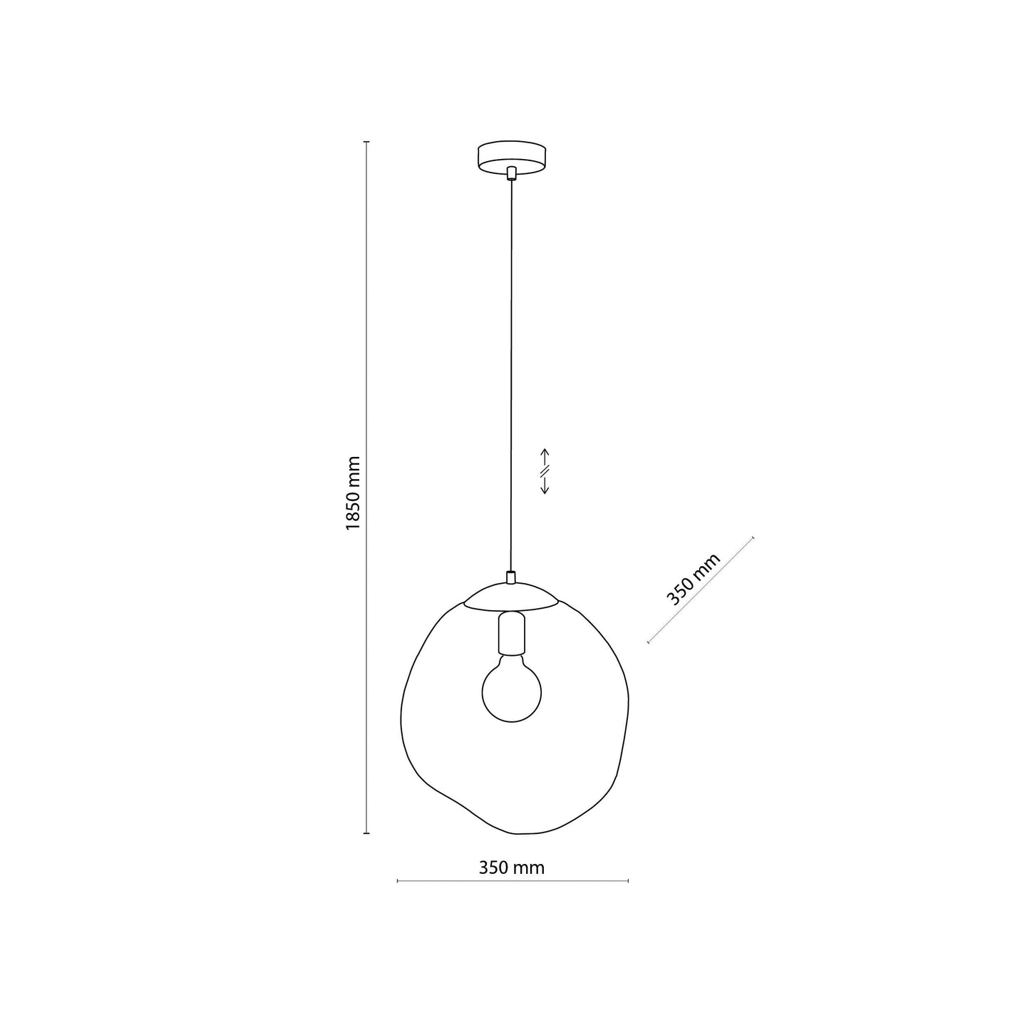 SOL Large Glass Pendant Light