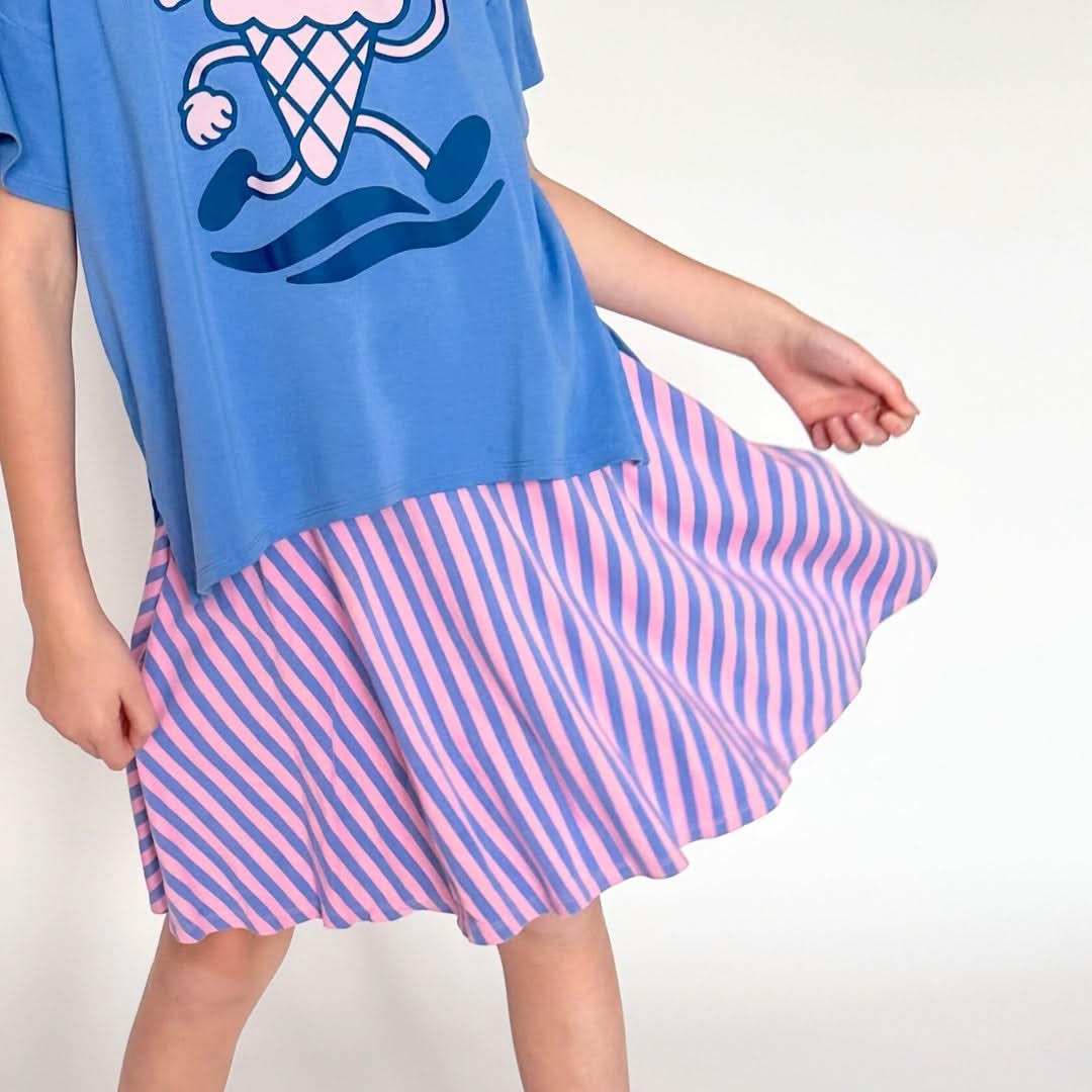 Kids' Bamboo Skort | Parlour Stripe