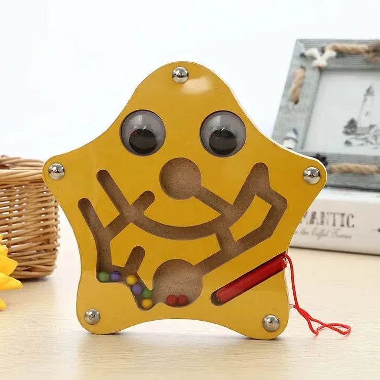 Jouet Labyrinthe Magnétique pour Enfants, Jeu de Puzzle en Bois pour Enfants, Jouet Éducatif Précoce en Bois Casse-tête, Planche à Puzzles Intellectuels