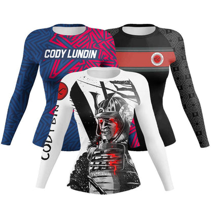 Printed Slim Fit Long Sleeve Workout Tops for Women
