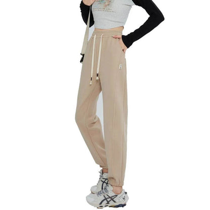 Fleece-lined Thickened Windproof Trousers Casual Pants For Women