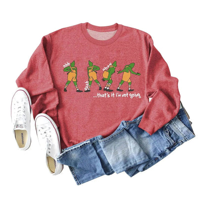 Women's Christmas Printed Long Sleeved  Pullover Sweatshirt