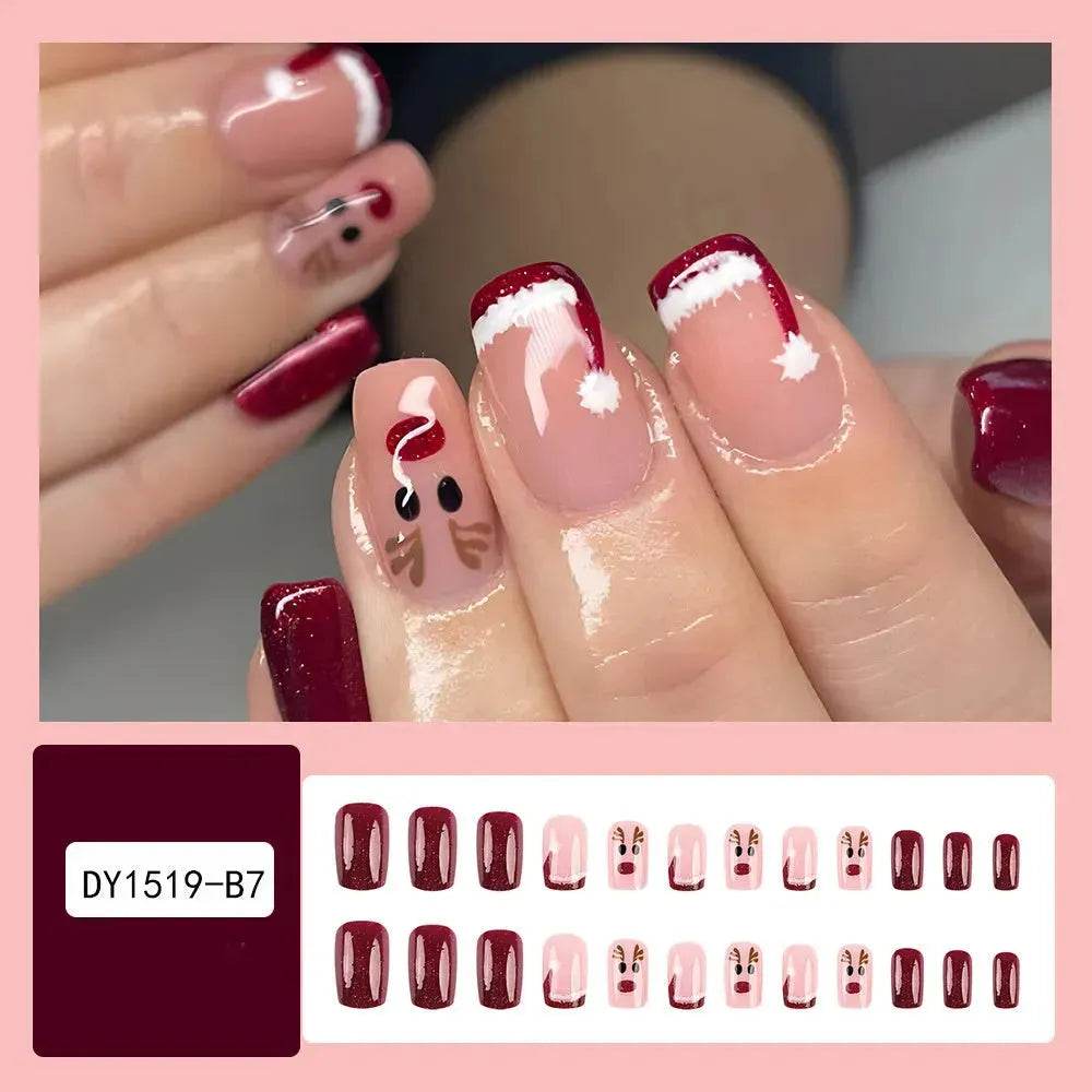 24pcs Christmas False Nail Decal stickers