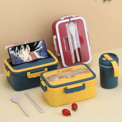 Microwave-Safe Stainless Steel Lunch Box for Work and School