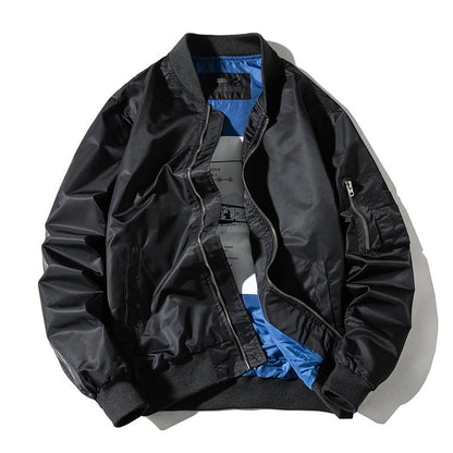 Men's Solid Pilot Bomber Jacket