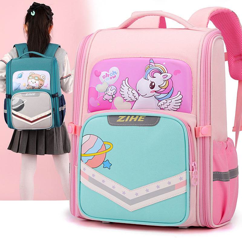 Sac à dos cartable grande capacité avec soutien dorsal