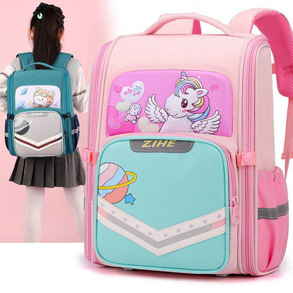Sac à dos cartable grande capacité avec soutien dorsal