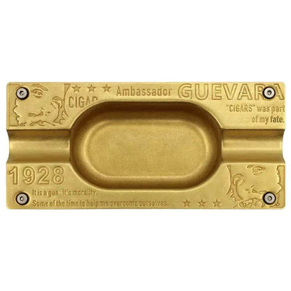 Metal Gold and Silver 2 slot Cigar Ashtray