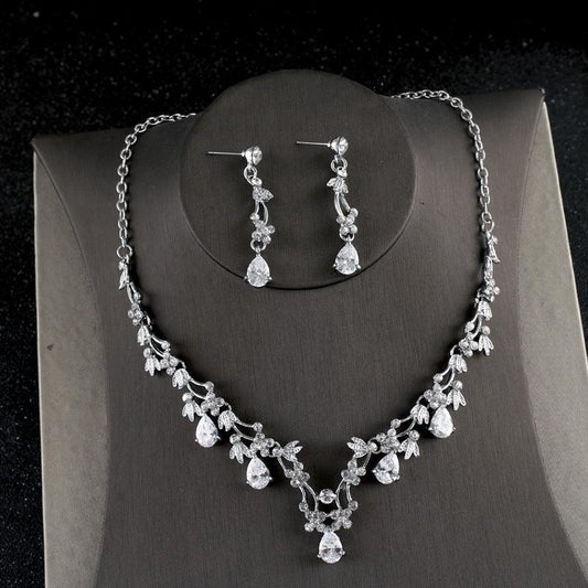 Accessoires de bijoux collier de mariage pour la mariée en zircon