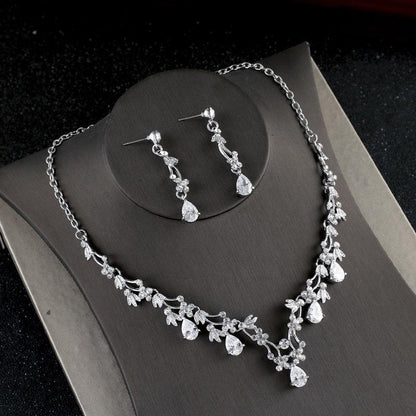 Zircon Bride Wedding Necklace jewelry accessories