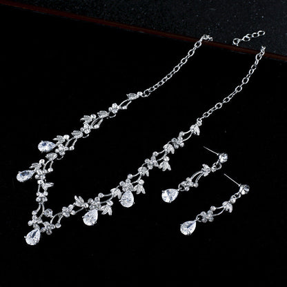 Zircon Bride Wedding Necklace jewelry accessories