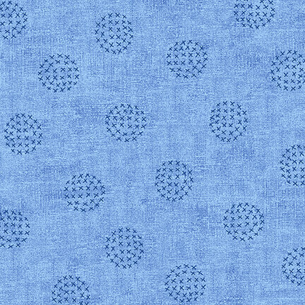Stof - Basically -  4512-842 - Light Blue Circle Dots