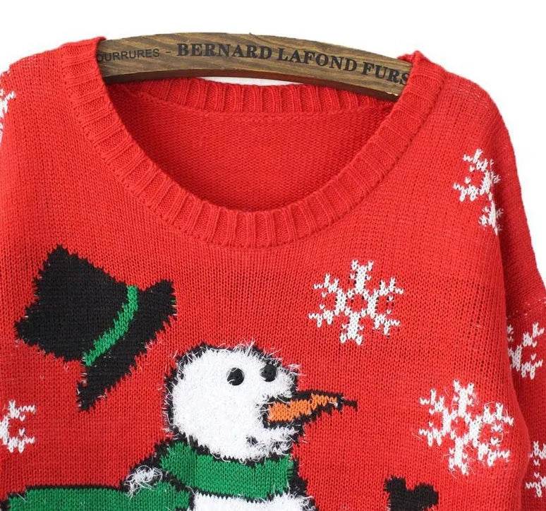 Little Snowman Christmas Sweater Snowflakes