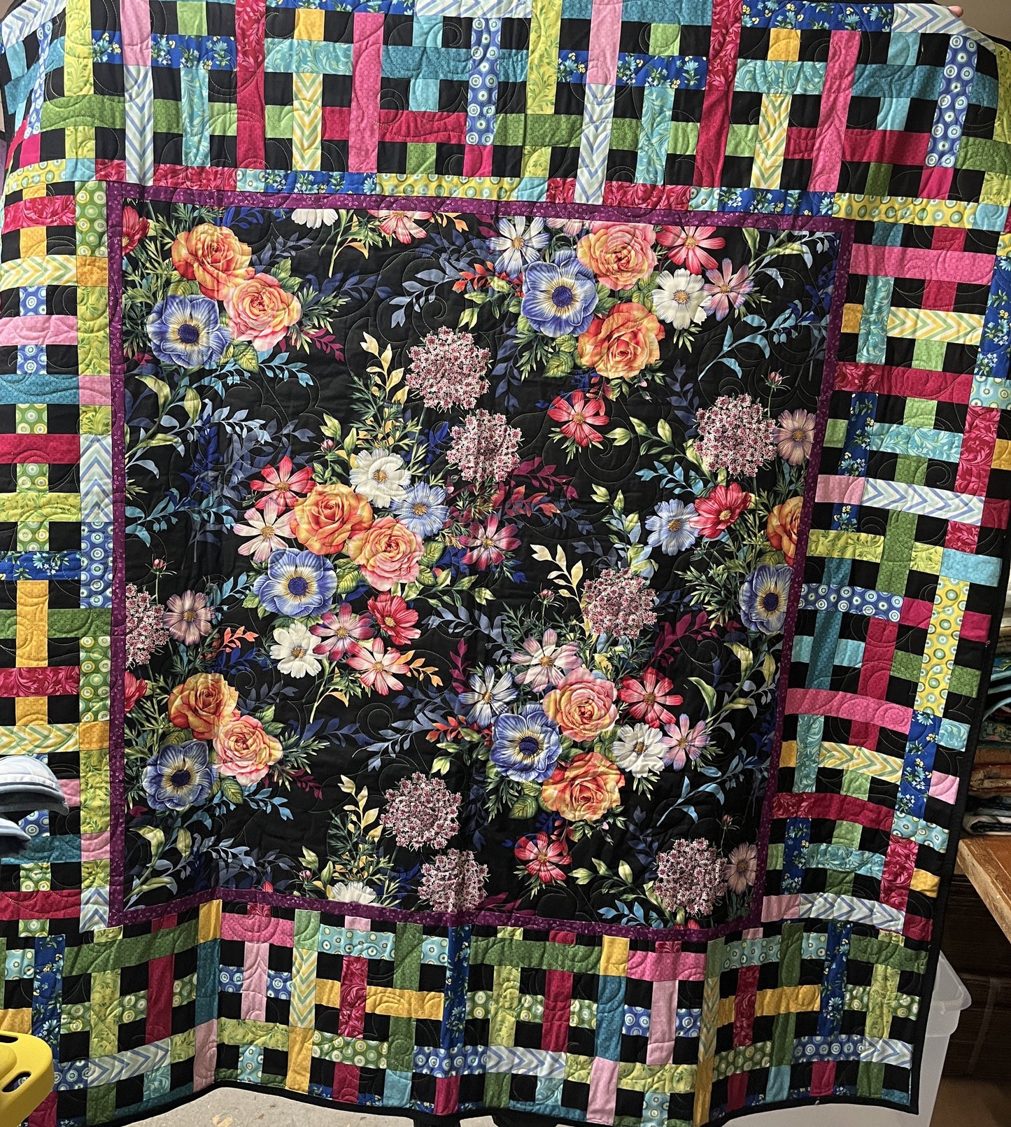 Échantillon en magasin - Plaid - Fleuri