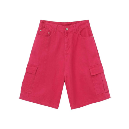 Men's Baggy Dad Shorts Jeans Denim Summer New Straight Wide-leg Workwear Denim Shorts  for Men Loose Leisure All-matching Shorts