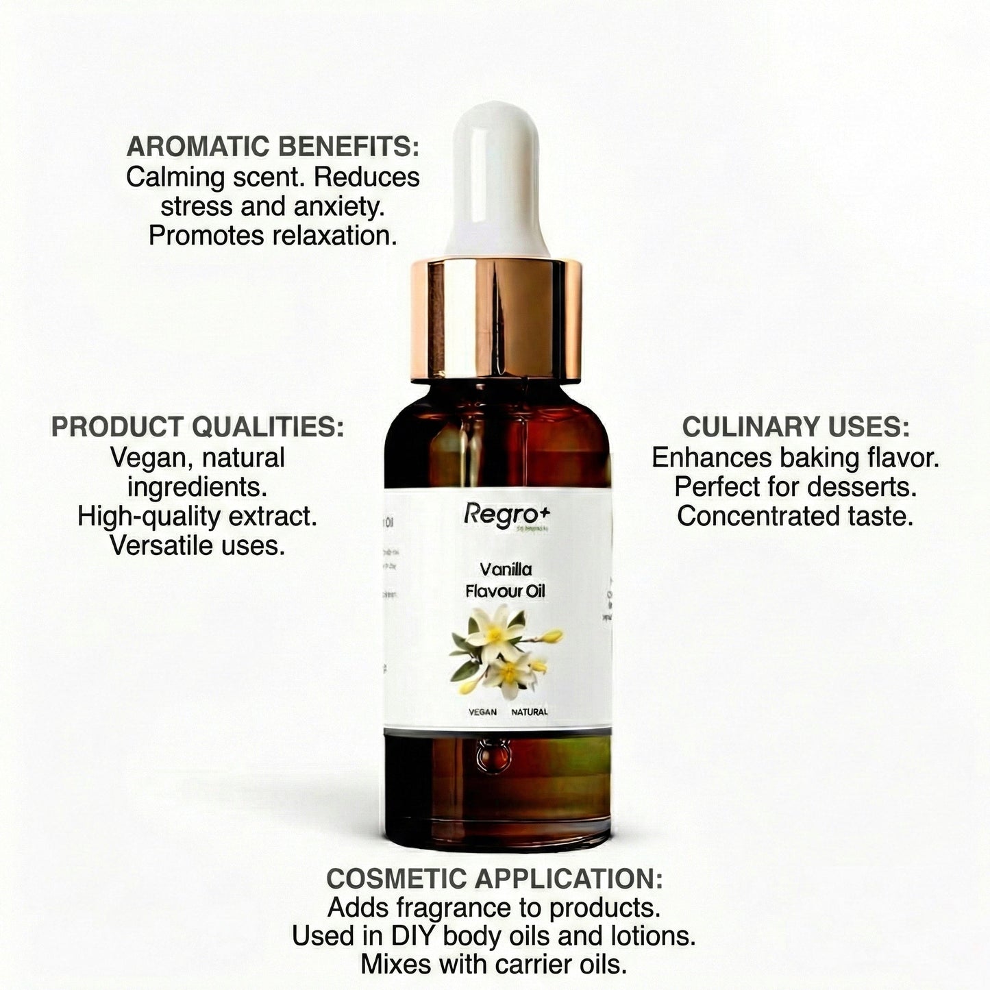 Vanilla Flavor Oil – Regro by Rayhana 20 ML