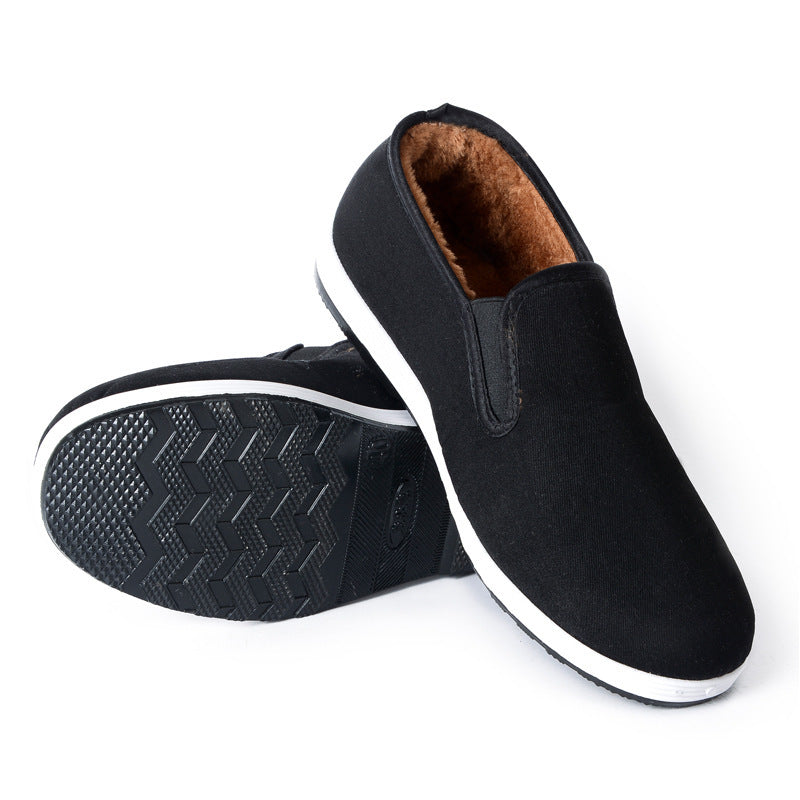 Men's Warm Velvet-Lined Cotton Casual Shoes