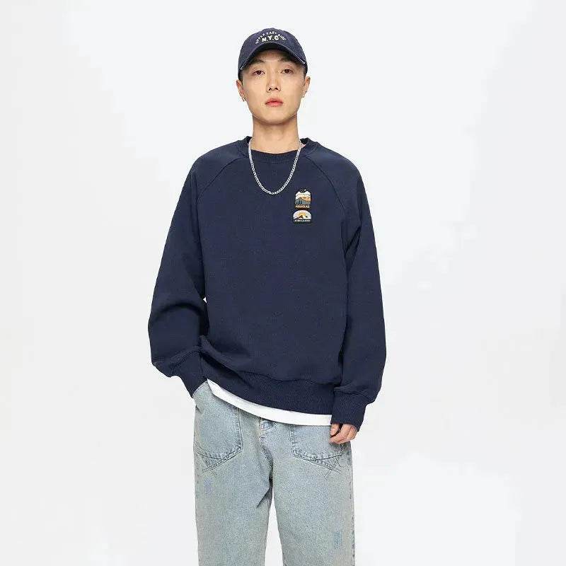 Men's Autumn  Drop-shoulder Sleeve Round neck Oversized Pullover sweatshirts