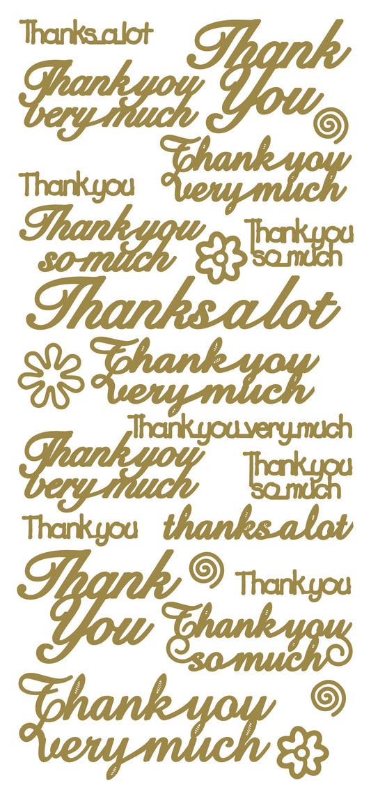 Peel Off Stickers - Various Thank You
