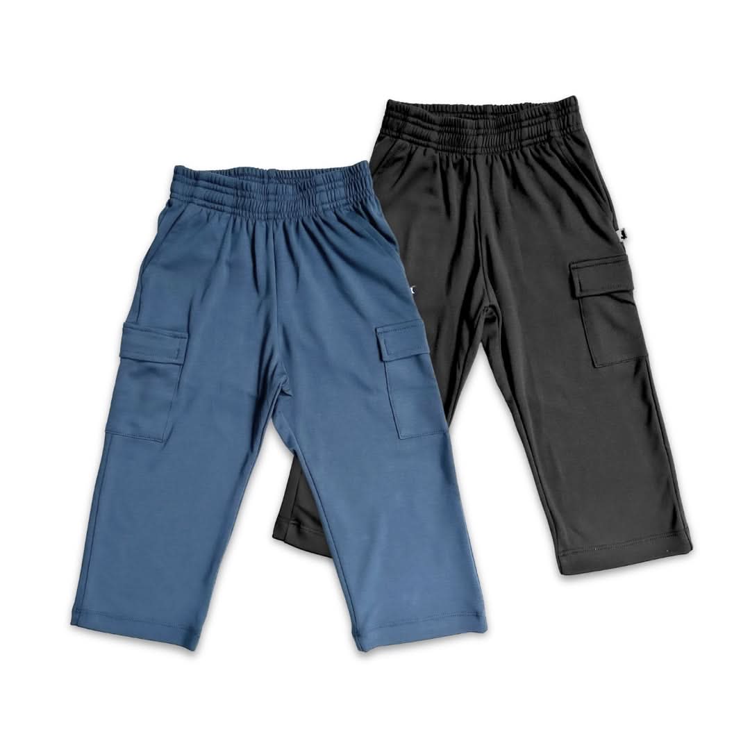 Kids' Bamboo Cargo Pants | Black