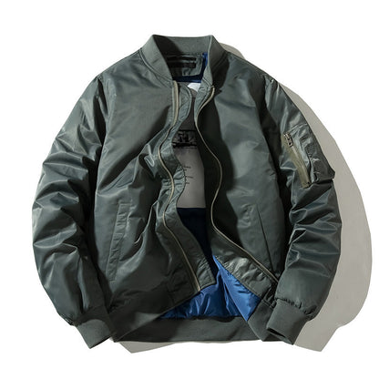 Men's Solid Pilot Bomber Jacket