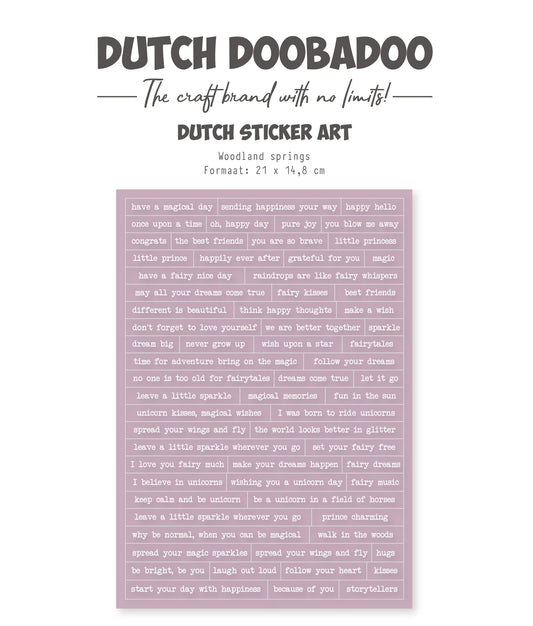 Dutch Doobadoo DDBD Dutch Sticker Art A5 Woodland Springs