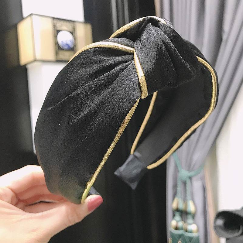 Bandeau turban à nœud supérieur pour femme