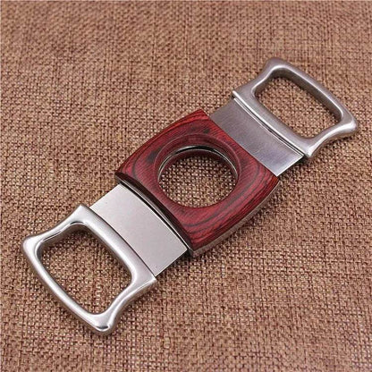Stainless Steel Cutter - Thickened Wood Inlaid