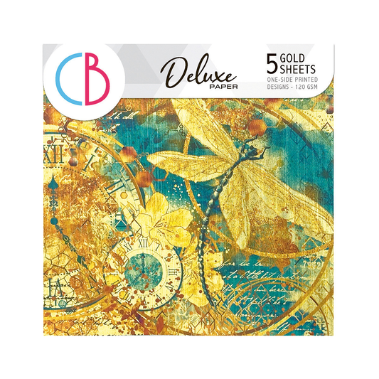 Indigo Deluxe Paper Gold 6"x6" 5/Pkg
