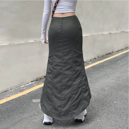 Casual Millennium Style Irregular Hip Bag Irregular Fishtail Skirt
