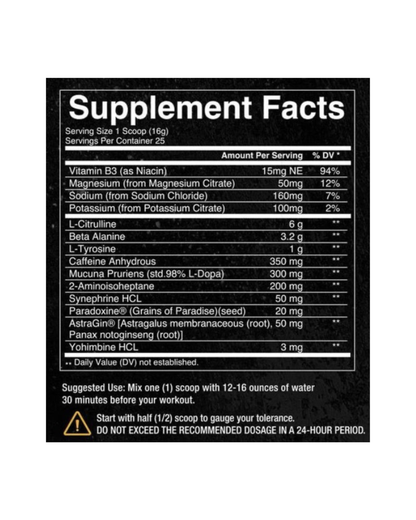 Condemned Convict High Stim Pre-Workout