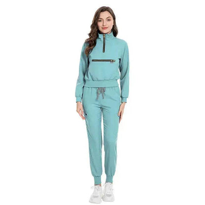 Leisure Jogging Surgical Gown Split Hospital Surgical Gown Stretch Nurse Suit