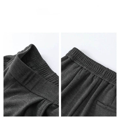 Pantalon décontracté à taille haute, jambe large et coupe droite pour femme