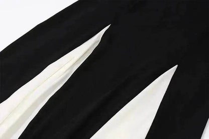 Luxury Women Sleeveless Color Contrast Sling Dress for Wedding Cocktail Evening Party events