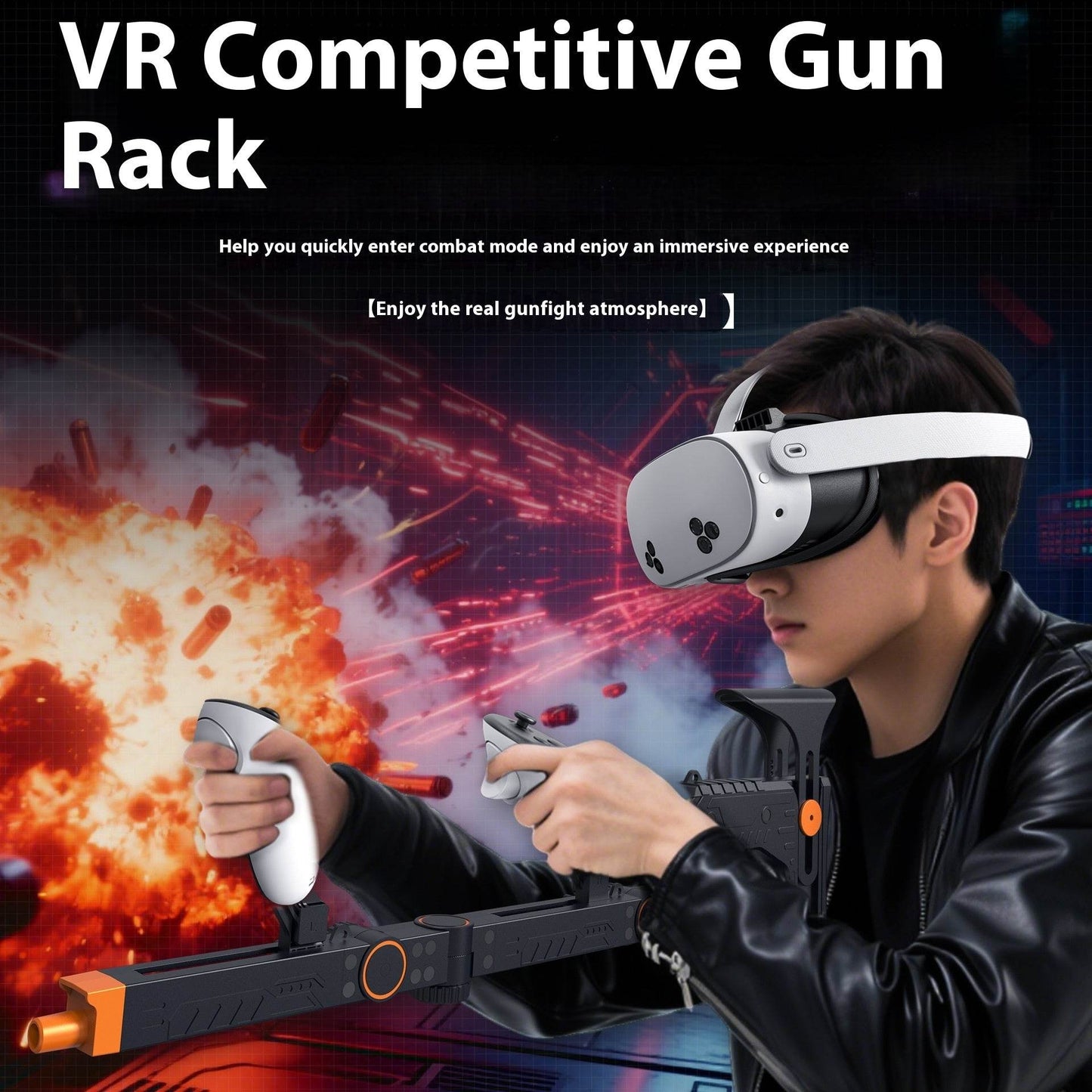 Quest 3 Gun Mount Submachine Gun VR Physical Auxiliary Accessories