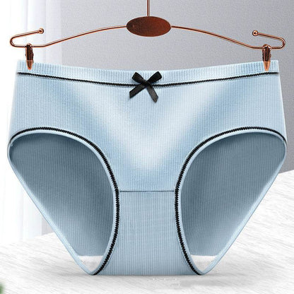 Women's Fashion Casual Threaded Mid-rise Shorts underpant 8pcs
