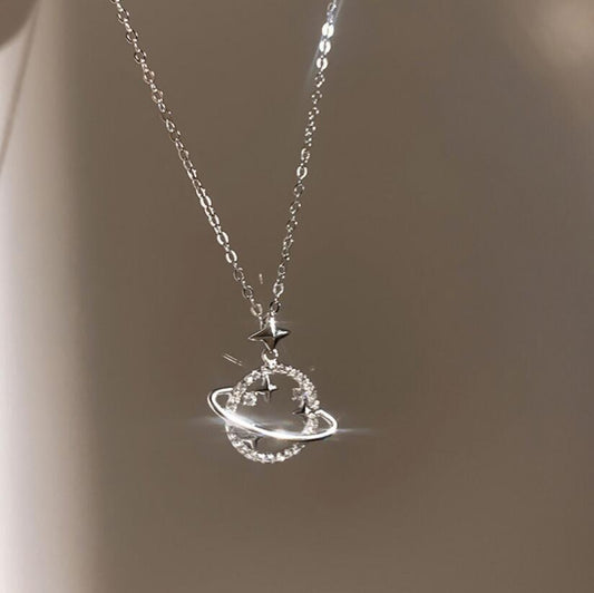 Collier Zircon Étoile Planète