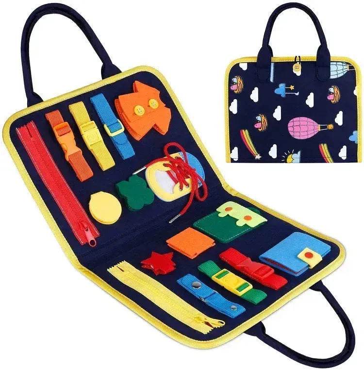 Nouvelle planche d'activités pour enfants Busy Board, jeu d'apprentissage de l'habillage et du boutonnage pour bébé, jouet d'apprentissage sensoriel préscolaire pour l'éducation précoce