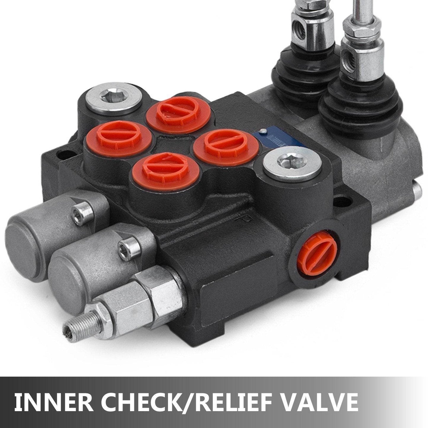 Hydraulic Valve 2 Spool Hydraulic Directional Control Valve 11gpm Hydraulic Control Valve Double Acting For Tractors Loaders Tanks