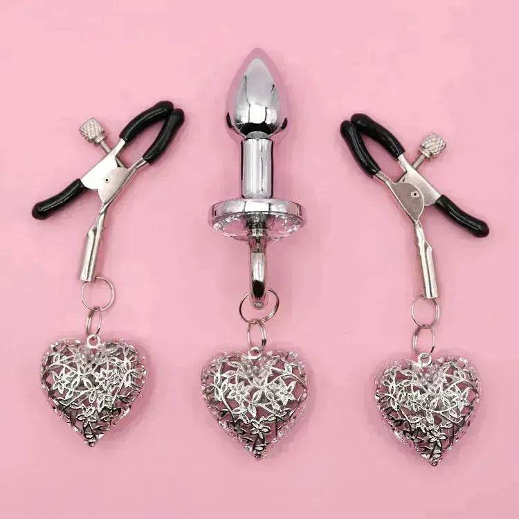 Love Chain Sex Toys Bell For Women Nipple Clamp Anal Plug