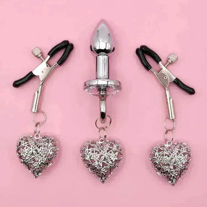 Love Chain Sex Toys Bell For Women Nipple Clamp Anal Plug