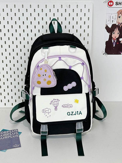 Contrast Colour School Bag – Spacious & Easy Carry